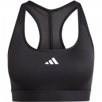 Sujetador Deportivo Adidas Power Racer Medium para Mujeres - Negro, con tecnología de soporte medio, diseño ergonómico, ajuste cómodo, ideal para actividades de fitness y entrenamiento