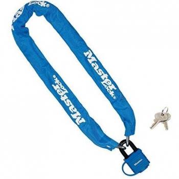 MASTER LOCK 8390EURDPROCOLB Candado, Llave, 90 cm Cadena, Azul, Electrica, Bicicleta Montaña, Unisex-Adult