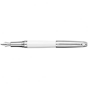 Caran D'Ache Pluma Estilográfica Leman Bicolor Plata / Blanco