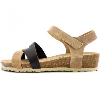 Sandalia Velcros VEINTE TREND Mujer Arena / Moka (Mod: MABEL)