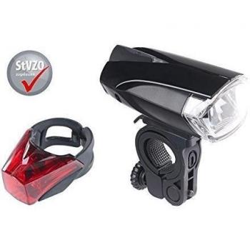 kryolights Juego: lámpara LED de Bicicleta FL de 110 & operativos Luz trasera con batería, STVZO