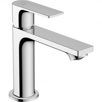 Grifo monomando de lavabo con caño largo y apertura en frío, latón cromado, modelo Rebris E de Hansgrohe