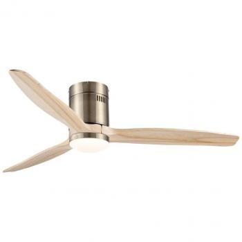 Ventilador de techo silencioso DC Yen con 3 palas de madera Led 15W 1500Lm CCT Regulable y Mando a Distancia
