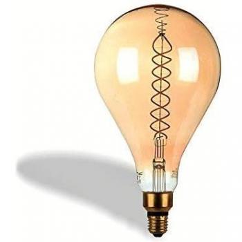 Bombilla LED 8W Filamento E27 A165 Dimmable VT-2138D V-TAC, luz ultravioleta, regulable, casquillo E27 grande, 2000K luz cálida, vidrio color á