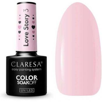 Claresa Love Story Esmalte Semipermanente Soak Off 03, UV/LED, Tono 3, 5 g