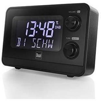Despertador Digital DAB+/FM Dual CR 10 con Carga USB, Negro