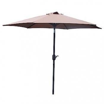 Sombrilla redonda 2.5 x 2.5 m color chocolate COME