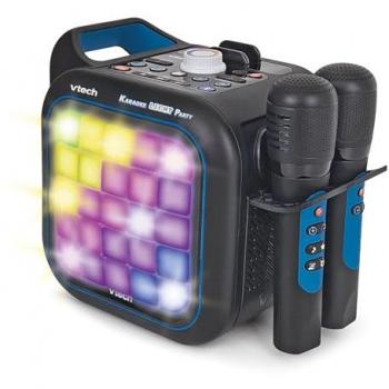Karaoke Fiesta con Luces Dúo Disco VTech - Altavoz Potente 40W, Bluetooth, 2 Micrófonos Inalámbricos, Quitar Voz y Panel Táctil