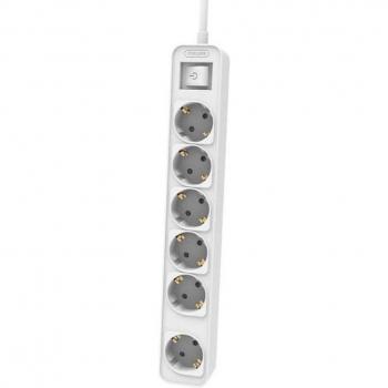 Regleta Philips CHP2164W/62 con Interruptor de 6 Tomas y Cable de 1.5m en Color Blanco