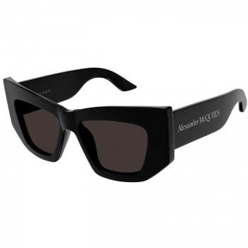 Alexander McQueen Stylish Sunglasses Am0448S, Black, Female, Size: 53 MM
