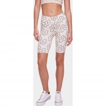 Urban Classics Women's High-Waisted AOP Tech Cycle Shorts in Soft Seagrassflower