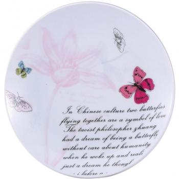 Brunchfield Butterfly - Plato de postre, de porcelana, 19 cm