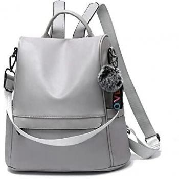 OUSIMEN Mochila Mujer Antirrobo de Cuero de PU Casual Bolsa Impermeable Bolso de Viaje Messenger Bag Backpack