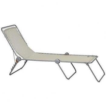 Lafuma Hamaca, Plegable y regulable, Estructura en acero ALE, Batyline, SIESTA L, Color: Centeno, LFM2293_1685
