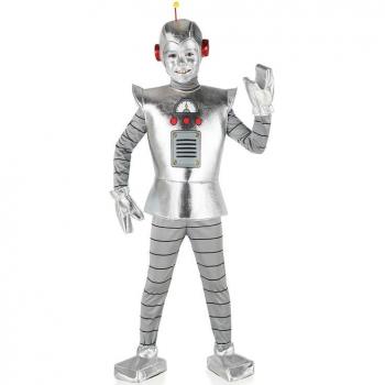 Disfraz de Robot Antiguo plateado para niño