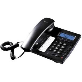 Topcom Deskmaster 4100 - Teléfono fijo, negro