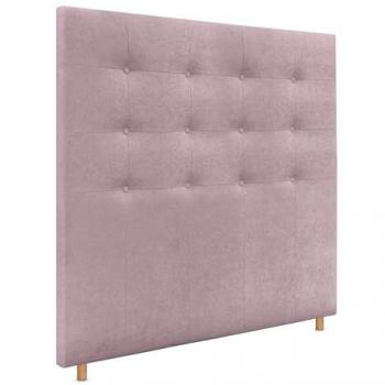 Cabecero Capitoné hasta el Suelo 150x120cm Tapizado en Tela y Polipiel Aqualine Color Salmón