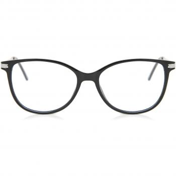 Gafas Cat Eye Armazón Completo de Plástico Negros con Lentes Recetadas para Mujer - Gafas Anti-Azules - SmartBuy Collection