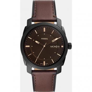 Reloj para Hombre Fossil Machine FS5901 de Cuarzo con Correa de Piel Ecológica Marrón