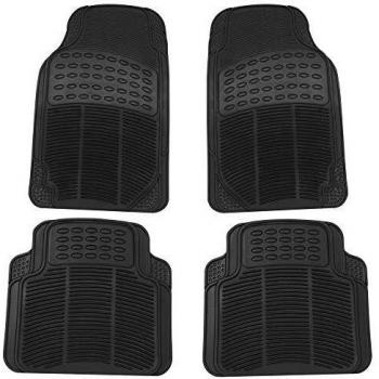 MODAUTO Juego Alfombrillas de Goma Universales para Coche 4 Elementos Negro G820BK