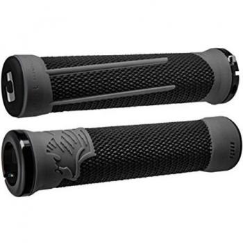 ODI MTB AG-2 Lock-On 2.1 e - Puños con arandelas, color negro y grafito, 135 mm
