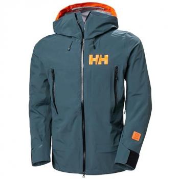 Chaqueta de esquí Helly Hansen Sogn Shell 2.0 con capucha y tecnología RECCO, color verde oscuro, talla L