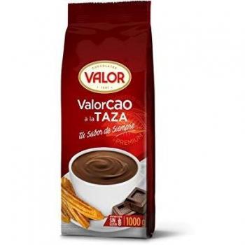Valor - Valorcao Chocolate a la Taza. Chocolate Valor sin Gluten. Intenso Sabor y Aroma. Cacao en polvo con auténtico sabor del chocolate - 1000 Gramos.