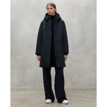 Ecoalf Glamour Sustainable Women's Jacket with Hood and Side Pockets - Black, Size L