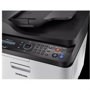 Impresora Multifunción Láser a Color Samsung SL-C480FW con USB, LAN, WiFi y NFC, Capacidad de 150 Hojas A4, Resolución de Impresión 2400x600 DPI y Escaneo 1200ppp - Negro/Gris