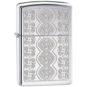 Zippo Swirled Mechero, Metal, High Polish Chrome, 3.5x1x5.5 cm