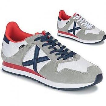 Munich Massana 434 Zapatillas para Hombre Bajas Tipo Running Color Blanco con Logotipo Lateral y Detalles en Contraste Talla 41