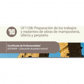 Preparación de los trabajos y replanteo de obras de mampostería, sillería y perpiaño. iexd0409