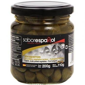 Sabor Español - Alcaparras de 110g - Encurtidos Vegetales Ácidos