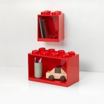 LEGO Red Brick Shelf Set - 8+4 Polypropylene Storage Solution