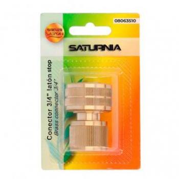 Conector Manguera con Función STOP Fabricado en Latón 3/4 Hembra