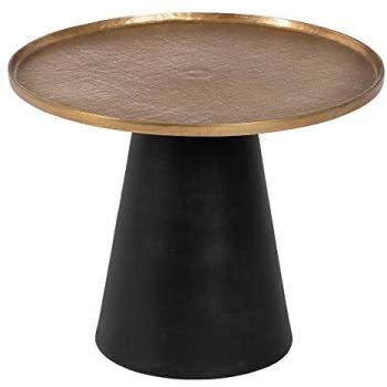 Mesa Auxiliar 59 x 59 x 46 cm Negro y Dorado de Aluminio