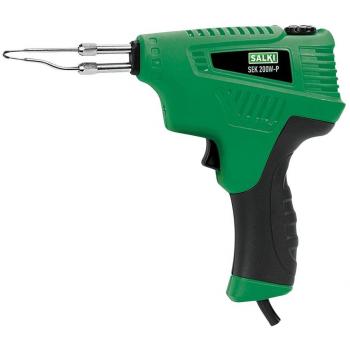 SALKI Pistola Soldadora Eléctrica SEK 200W-P - Kit con Pistola Profesional de Temperatura Regulable, Puntas Intercambiables y Consumibles