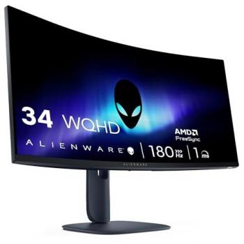 Monitor de Gaming Alienware 34 Curvo AW3425DWM, WQHD 3440x1440, VA, 180Hz, 1ms, FreeSync Premium