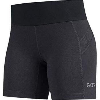 GORE WEAR R5 Mallas cortas de running para mujer, Talla: 42, Color: Gris oscuro/Negro