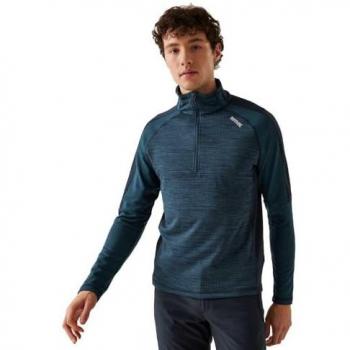 Regatta Men's Hepley Lightweight Moisture-Wicking Half Zip Fleece Jacket in Moonlight Denim Navy, Size: XXL