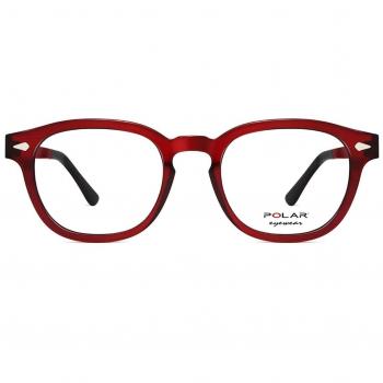 Polar 478 With Clip-On 22 Armazones y Lentes Recetadas para Hombre Rojas