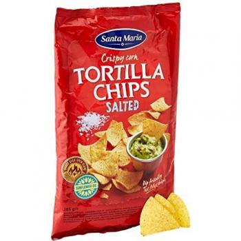 Nacho Chips | Santa Maria | Chips De Tortilla De Maíz Crujientes Salados | Peso total 185 gramos