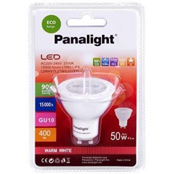 Panalight LDRHV7L27WG102EPL-ECO Lámpara LED dicroica gu10 de 5 W, 2700k, Cálida