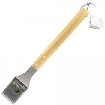 Cepillo gigante para barbacoa Fackelmann BBQ Edition, 42 cm, Madera, Acero inoxidable