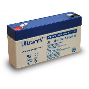 Ultracell 6V 1.3Ah Lead Acid Battery with Faston Connectors