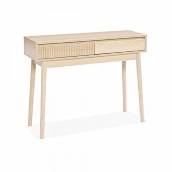 Consola de Madera Linear con 2 Cajones, 100x30x75 cm