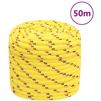 Cuerda de barco polipropileno amarillo 16 mm 50 m