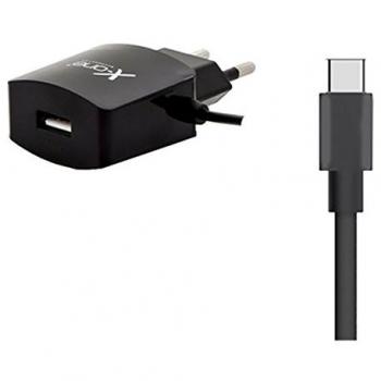 X-One cargador pared 1x USB 2.1 + 1x Tipo-C Negro