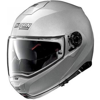 Nolan N100-5 Classic N-com Platinum Silver L Casco, Hombre, Platino Plateado, tamaño