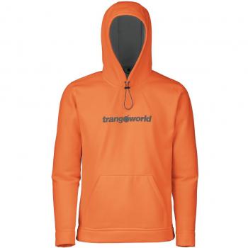 TRANGO Login Sudadera, Hombre, Naranja/Gris Medio, 2XL